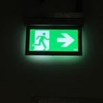 Illuminated emergency exit sign