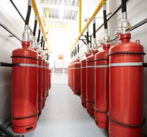 Gas fire extinguishing systems